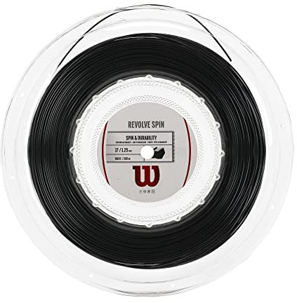 Wilson Unisex – Erwachsene Revolve Spin 17 Reel BK Strings, Schwarz, 200 Meter