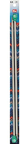 Prym - Prym Aluminium Pearl Grey (40cm, 6.50mm) Knitting Needles - 2 Needles