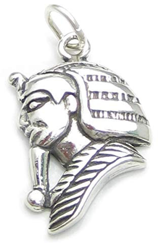 Ägyptischer Tutanchamun Sterling Silber Charm .925 x1 Pharao Ägypten Charms