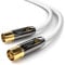 DELEYCON Cable de TV recto, chapado en oro