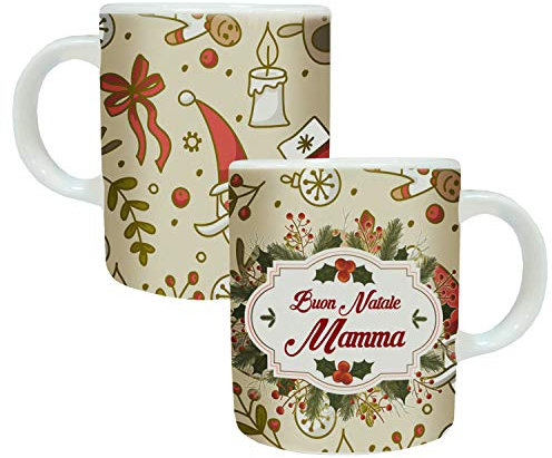 Fitwish Tazza Mug Natalizia Natale Personalizzata con Nome