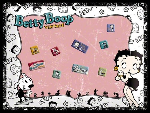 Nostalgic-Art 25009 Betty Boop Vintage Magnettafel, 30 x 40 cm inklusive 9 Magneten