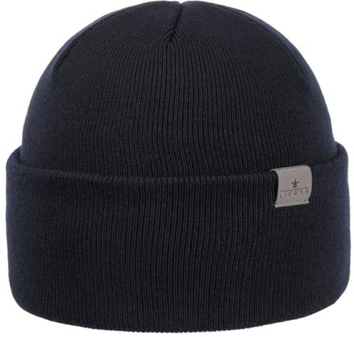 LIERYS Fine Merino Umschlagmütze Beanie Made in Germany Damen und Herren Herbst Winter