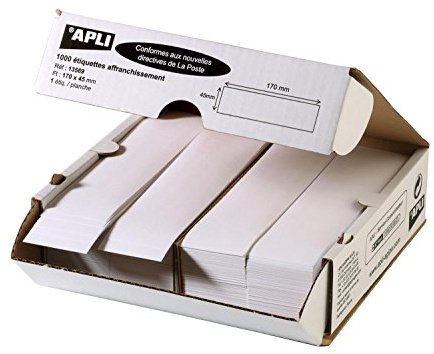 Agipa Etikett Versand von Portos 170 x 45 mm, weiß, Dose, 1000 Stück