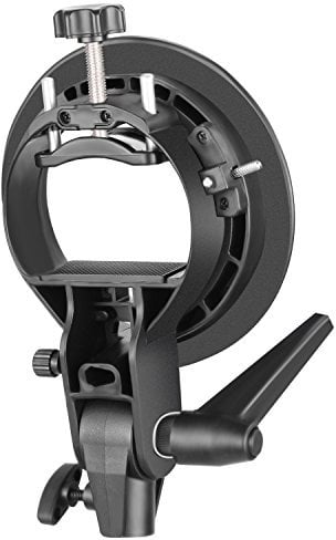 Neewer S-Type Haltewinkel-Halter mit Bowens Halterung für Speedlite-Blitzvorsatz Softbox Beauty Dish Reflexschirm