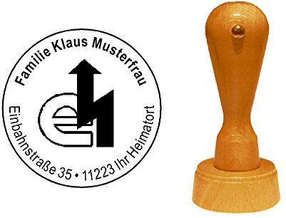 Stempel ELEKTRONIK ZEICHEN - mit persönlicher Adresse - Ø 40 mm