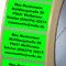 Adressetiketten mit Wunschdruck 100 Stück 38 x 23 mm Haftpapier leuchtgrün