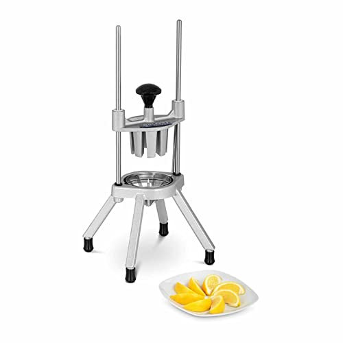 Royal Catering Coupe en Dés pour Fruits et Légumes RCOT-8 (21,5x21,5x48cm, diamètre des lames 9 cm, incl. lame 8 parties, inox)