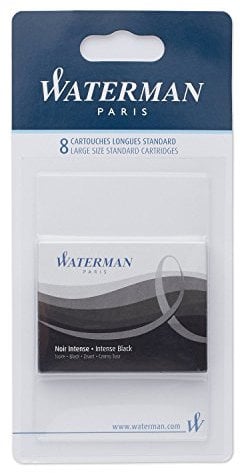 Waterman Tintenpatronen, 3 Schutzhüllen für lange 8 Tintenpatronen Standard schwarz
