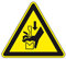 LEMAX® Warnschild Warnung vor Quetschgefahr, ISO, Folie, selbstkl., SL 50mm, 10/Bogen