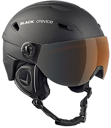 Black Crevice Erwachsene Skihelm Silvretta, mit Visier