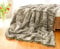 Wohnen & Accessoires GmbH & Co. KG Felldecke, Fellimitat 5 Größen, Webpelzdecke, Grauwolf mit grau-beigem Fell, Kuscheldecke, Tagesdecke, Fellkissen (170 x 220 cm)