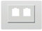 BJC Coral – Couvercle pour adaptateur double RJ11-RJ45 série corail blanc