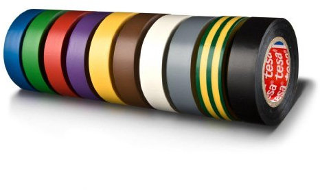 tesaflex® 4186 VDE/IEC Zumbelband gelb 15mm 10mtr