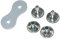 5 x Doppel Calott Nieten mit Gegenplatte Set. Fast ohne Werkzeug vernieten