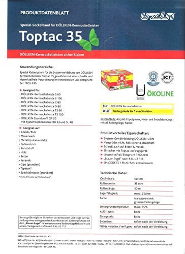 Siga Toptac 35, Montageband, Spezialklebeband, Klebeband, 50 m Rolle
