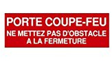 Panneau Porte coupe feu ne pas mettre d'obstacle à la fermeture - Rigide 330x120mm - 4140506