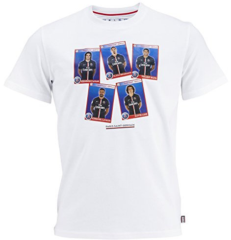 T-Shirt PSG – Ibrahimovic Lavezzi Cavani Trikot Silva Luiz – Offizielle Kollektion PARIS SAINT GERMAIN – Größe Erwachsene Herren XX-Large weiß