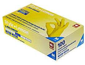 Einmalhandschuhe aus Nitril Ampri Style Lemon M puderfrei, unsteril, 100 Stück/Box