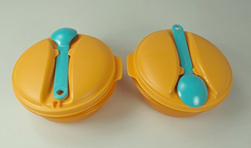 TUPPERWARE To Go Snack&Go 600ml orange türkis (2) Soup&Go + Löffel Snack 11578