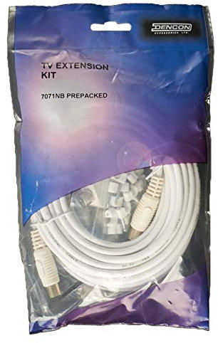 Dencon 10M TV Aerial White coaxial Cable Extension kit