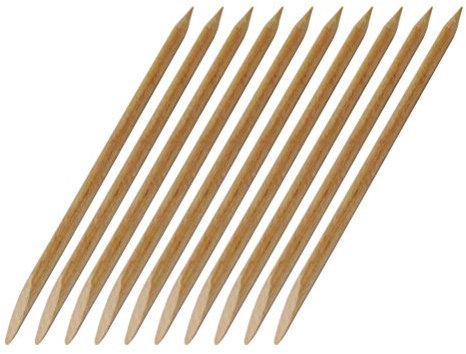 25x Rosenholzstäbchen Holzstäbchen Manikürstäbchen mit spitzer und flacher Seite