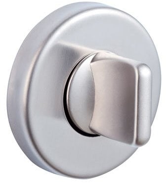 Vachette Set di rosette di funzione Linox e Ovalis - a condanna per porta del WC e bagno, diametro 52 mm, interasse 38 mm, fissaggio invisibile - in acciaio, garanzia 2 anni, finitura in acciaio inox