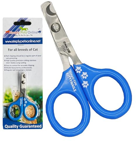 Simply Pets Online KittyNails Cat Nail Clippers - Veterinarian Designed - Superior Sharpness - Professional Pet Nail Trimmers for Small Dogs, Rabbits, Guinea Pigs and Birds