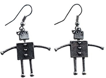 Freak Scene® Ohrringe ° Ohrstecker ° Silber-Look ° Modell: Robot-Girl