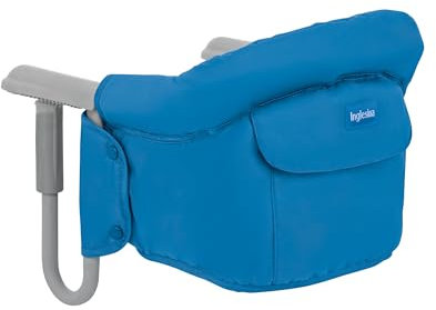 Inglesina Fast, Seggiolino da Tavolo Pieghevole, Azzurro (Light Blue), Facile Trasportare, Lavabile, Installazione Sicura, Fino a 15 kg, 35 x 27 42 cm