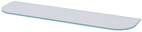 DURAline Bücherregal Glas 2 x R 6 mm 60 x 15 cm matt