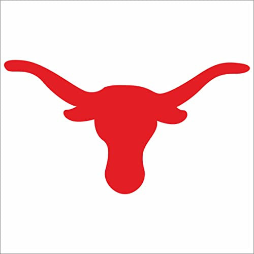 INDIGOS UG Aufkleber - Autoaufkleber - JDM - Die Cut - Longhorn Steer Decal Auto Laptop Window Vinyl - Folie Sticker - rot - 149mm x78mm