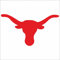 INDIGOS UG Aufkleber - Autoaufkleber - JDM - Die Cut - Longhorn Steer Decal Auto Laptop Window Vinyl - Folie Sticker - rot - 149mm x78mm