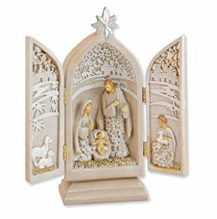 Roman 21,6 cm H Triptychon Heilige Familie