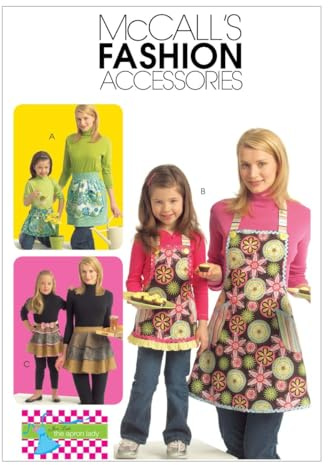 McCall's Patterns M5720 All Sizes Misses'/ Chldren's/ Girls' Aprons, Pack of 1, White