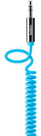 Belkin Audio-Kabel, 3.5mm Klinke, 1.80m, Metallstecker, Spiral, MIXit, Blau