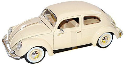 VW Käfer, hell-beige, 1955, Modellauto, Fertigmodell, Bburago 1:18