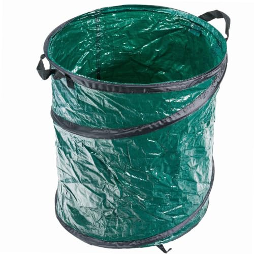 WERKA PRO Gartenbehälter 90 Liter 56x45cm | Polyester, robust, sicher, geflochten, für Garten und Garage, Ø 45 x 56 cm, ergonomische Griffe für den Transport