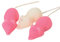 Pink and White Sugar Mice (Box of 3) x1