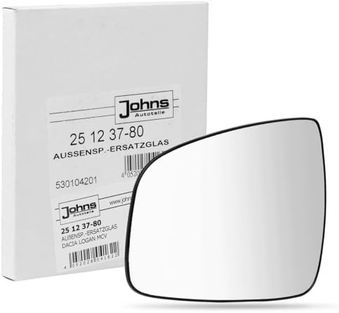 Johns, Spiegel Glas Außen Spiegel Glas Glass passend für Dacia Logan MCV 02/2007- Links | Kompatibel mit: DACIA LOGAN, LOGAN MCV, LOGAN MCV II, SANDERO, SANDERO II