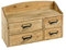 Geko Shabby Chic Small Wooden Cabinet 4 Drawers, Brown