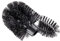 WENKO 22235100 Spare brush head with rim cleaner - Ø 8 cm, for WC brush sets, Plastic, 8 x 8 cm, Black