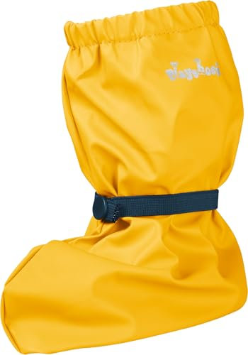 Playshoes Stivali da Pioggia con Fodera in Pile Unisex - Bambini e ragazzi, Giallo, Medium