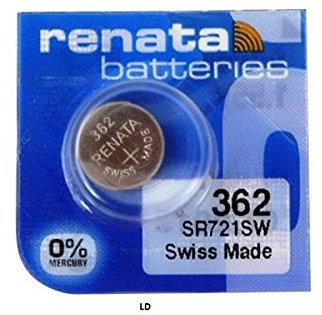 Renata 362 Pila de botón para relojes, 5 unidades