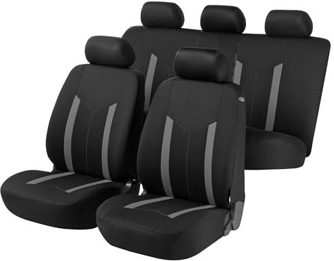 Walser Auto-Sitzbezug Komplett Set Hastings, Auto-Schonbezüge für Normalsitze, 2 Vordersitzbezüge, 1 Rücksitzbezug, Sitzschoner-Auto