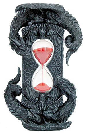 Double Dragon Red Stonelike Sand Sandtimer Hourglass by PTC