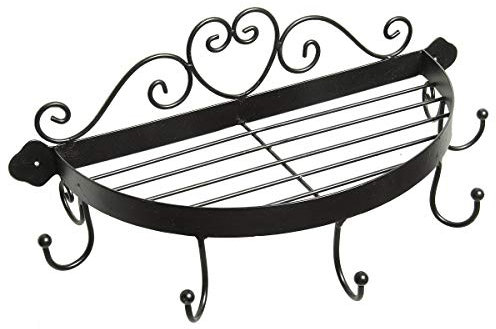 Ambiente Haus 95243 Halbrund Regal mit Haken 39 cm
