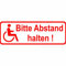 Sticker Design Shop Magnetschild Abstand Halten Automagnet Auto Aufkleber Magnet Schild Behinderten 20x7 cm