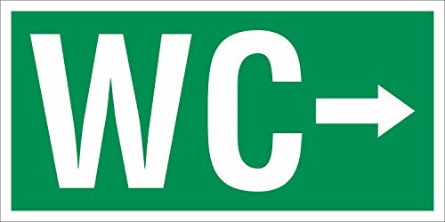 PVC Werbebanner Banner Plane Festival Bauzaunbanner WC Rechts Toilette Notausgang