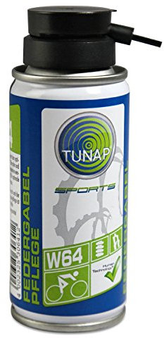 TUNAP SPORTS Fahrrad Federgabel-Reiniger, 100 ml | Spray für Dämpf- und Federelemente am Bike reinigt, pflegt, schmiert (Vers.2016)